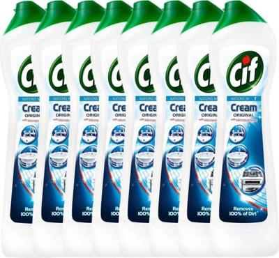 Cif Schuurmiddel Cream Original - 8 x 500 ml - voordeelverpakking