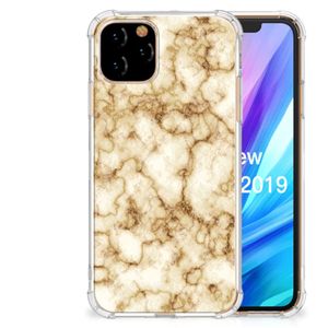 Apple iPhone 11 Pro Anti-Shock Hoesje Marmer Goud