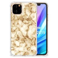 Apple iPhone 11 Pro Anti-Shock Hoesje Marmer Goud - thumbnail