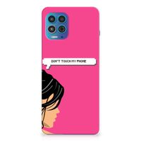 Motorola Moto G100 Silicone-hoesje Woman Don't Touch My Phone