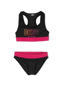 Dkny Kids bikini à logo imprimé - Noir