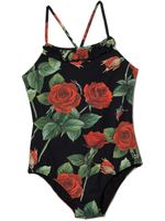 Dolce & Gabbana Kids maillot de bain à logo imprimé - Noir