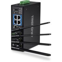 Trendnet TI-W100 draadloze router Gigabit Ethernet Dual-band (2.4 GHz / 5 GHz) Zwart - thumbnail