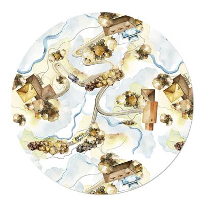 Muurcirkel Road Maps Herfst 20 Geen