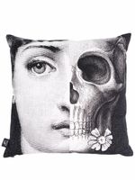 Fornasetti coussin à imprimé visage - Noir - thumbnail