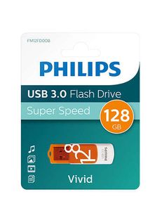 Philips FM12FD00B USB flash drive 128 GB USB Type-A 3.2 Gen 1 (3.1 Gen 1) Oranje, Wit