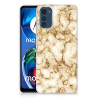 Motorola Moto E32/E32s TPU Siliconen Hoesje Marmer Goud - thumbnail