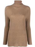 Fabiana Filippi roll-neck ribbed-knit jumper - Marron