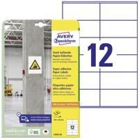 Avery-Zweckform L7875-20 ( 105 x 48 mm, Wit, 240 stuk(s), Permanent hechtend, Sterk hechtend