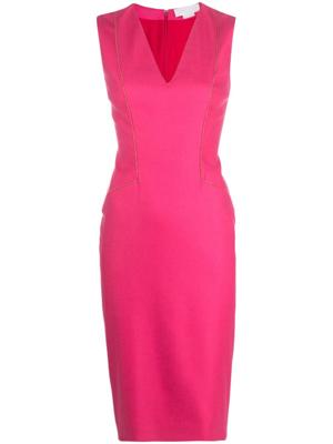 Genny Midi-jurk met contrasterende afwerking - Roze