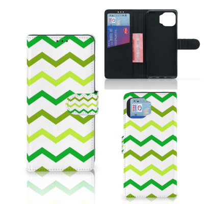 Motorola Moto G 5G Plus Telefoon Hoesje Zigzag Groen Motorola Moto G 5G Plus Telefoon Hoesje Zigzag Groen