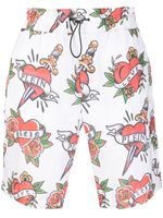 Philipp Plein short Love en lin - Blanc - thumbnail