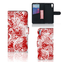 Telefoonhoesje met Naam Sony Xperia L3 Angel Skull Rood