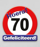 Schild Hoera 70 jaar groot