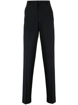 Giorgio Armani pantalon de costume en laine vierge à plis marqués - Bleu