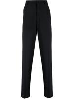 Giorgio Armani pantalon de costume en laine vierge à plis marqués - Bleu