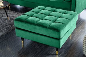 Design kruk COSY VELVET 80cm smaragdgroen fluweel gouden poten - 43133