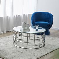 Artistiq Living Salontafel Marico 90cm - Zilver - Rond - thumbnail