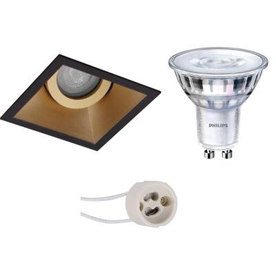 Philips - Led Spot Set - Sceneswitch 827 36d - Pragmi Zano Pro - Gu10 Fitting - Dimbaar - Inbouw Vierkant - Mat