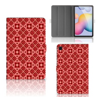 Samsung Galaxy Tab S6 Lite | S6 Lite (2022) Tablet Hoes Batik Rood - thumbnail