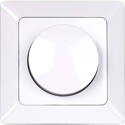 LED Dimmer - Aigi - Inbouw - Enkel Knop - 3-60W - Incl. Afdekraam - Wit LED Dimmer - Aigi - Inbouw - Enkel Knop - 3-60W - Incl. Afdekraam - Wit