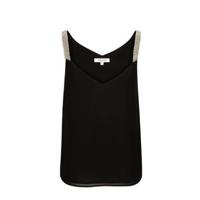 Morgan top met kraaltjes zwart