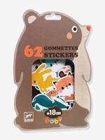 62 dierenstickers - DJECO groen