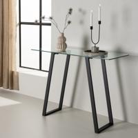 Nohr Sidetable Shequita Glas, 100cm - Zwart - thumbnail