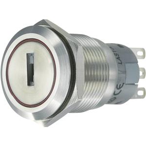 TRU COMPONENTS 701824 LAS1-AGQ-22Y/31 Vandalismebestendige sleutelschakelaar 250 V/AC 5 A 2x aan/uit/aan 2 x 45 ° IP40 1 stuk(s)