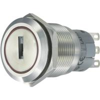 TRU COMPONENTS 701824 LAS1-AGQ-22Y/31 Vandalismebestendige sleutelschakelaar 250 V/AC 5 A 2x aan/uit/aan 2 x 45 ° IP40 1 stuk(s)