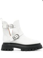 Stuart Weitzman bottines Maverick Bedford Moto - Blanc