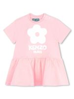 Kenzo Kids robe évasée à logo imprimé - Rose