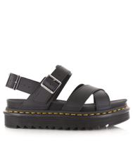 Dr martens Dr. Martens - Voss II Zwart Leer Platte sandalen Dames