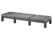 Allibert ligbed Daytona incl. kussen - cool grey - 22x65x195 cm - Leen Bakker - thumbnail