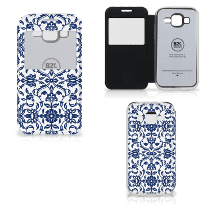Samsung Galaxy Core Prime Hoesje Flower Blue