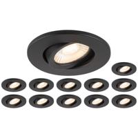 SLV 1007273 LED-inbouwlamp Set van 12 stuks Energielabel: F (A - G) LED 8 W Zwart - thumbnail