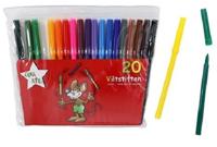 Crea-kit viltstiften gekleurd junior 20 stuks