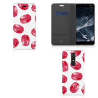 Nokia 5.1 (2018) Flip Style Cover Pink Macarons - thumbnail