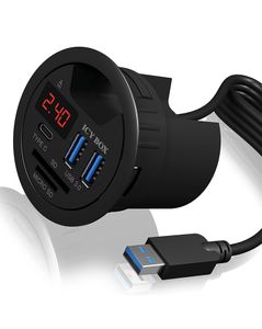 ICY BOX IB-Hub1404 usb-hub Incl. USB-C, SD- en MicroSD kaartlezer en oplaadfunctie