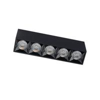 Nowodvorski Zwarte opbouwspot Midi Led 5x1 leds - 3000K 10055