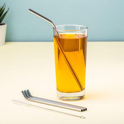 Metalen Rietjes (Set Van 4) - Zilver