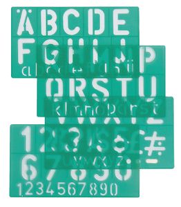 Linex 100411050 belettering Groen Polypropyleen Letter, number & symbol stencil