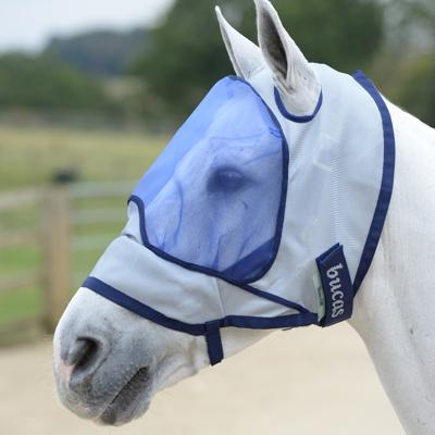 Vliegenmasker Bucas Buzz Off Deluxe No Ears, XXS in blauw