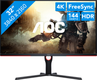 AOC G3 U32G3X/BK LED display 80 cm (31.5") 3840 x 2160 Pixels 4K Ultra HD Zwart, Rood - thumbnail