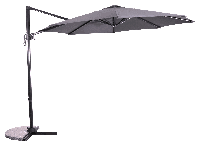 Lesli Zweefparasol 'Libra' kleur grijs, Ø3m