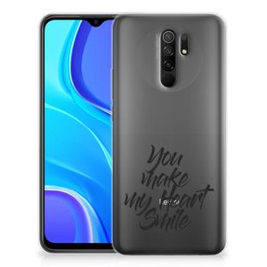 Xiaomi Redmi 9 Siliconen hoesje met naam Heart Smile