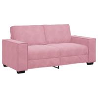 vidaXL Tweezitsbank 140 cm fluweel roze, bank, 2-zitsbank, fluwelen bank, bank, tweezitsbank, fluwelen 2-zitsbank, fluwelen tweezitsbank, zitbank