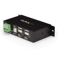 StarTech.com 4 poorten USB 2.0 hub - industriële USB-A hub van metaal - hoedenrails/wand/tafelmontage mogelijk - TAA-conform - USB Expander Hub (ST4200USBM)