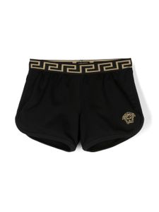 Versace Kids short à taille Greca - Noir