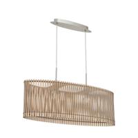 Eglo Hanglamp Sendero Oval nikkel mat met licht houtbruin 96194 - thumbnail